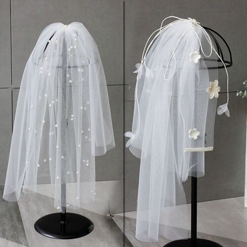 Voile De Luxe En Tulle Pour Robe De Mariée, Blanc Avec Pince À Cheveux, Doux, Accessoires De Fête De Mariage 