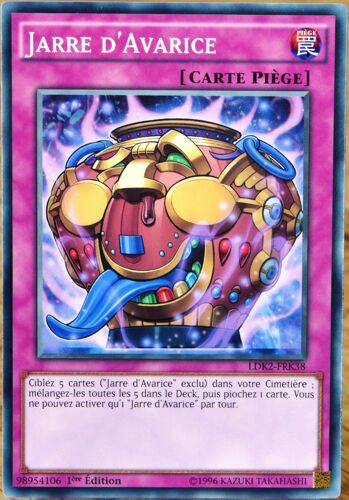 Carte Yu-Gi-Oh Ldk2-Frk38 Jarre D'avarice Neuf Fr