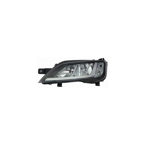 Phare Avant Gauche Noir H7+H7 Avec Moteur Électrique Marque Al Pour Citroen Jumper D'après 2014