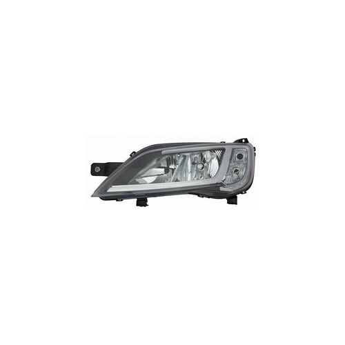 Phare Avant Gauche Chromé H7+H7 Avec Moteur Électrique Marque Al Pour Citroen Jumper D'après 2014