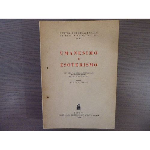 Umanesimo E Esoterismo.