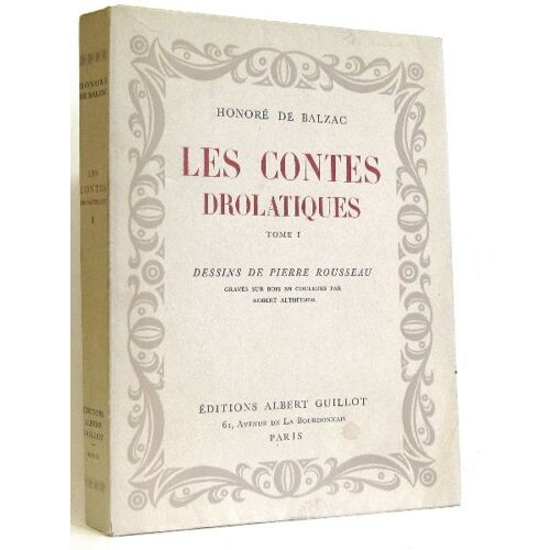 Les Contes Drolatiques Tome 1er.