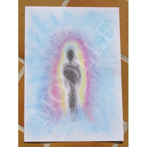 Dessin Abstrait- Silhouette - Âme- Au-Delà -Lumière 