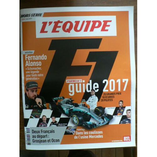 L'equipe - Guide Formule 1 F1 2017 