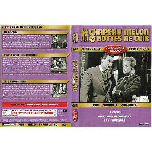 Chapeau Melon Et Bottes De Cuir 1963 Saison 3 Vol 2 Le Cocon+Mort D'un Ordonnance+ Le  5 Novembre