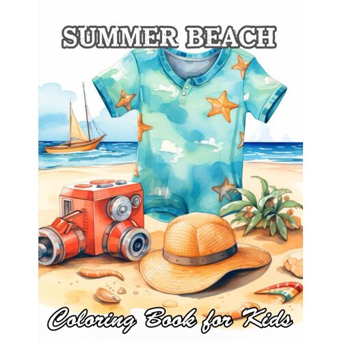 Summer Beach Coloring Book For Kids: High Quality +100 Beautiful Designs