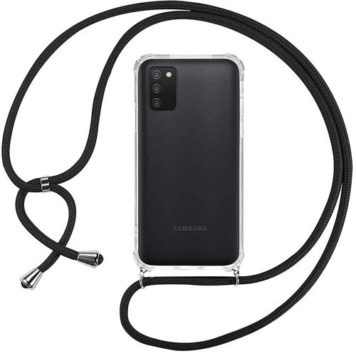 Coque Cordon Pour Samsung A03S (6.5'') AntiChoc Protection Renforce Coins TPU Inclu Cordon Noir
