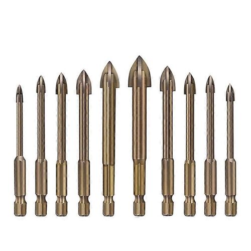 Outil de forage universel efficace 10PC,Outils de pointe de foret en alliage multifonction,Taraud de foret en carbure B