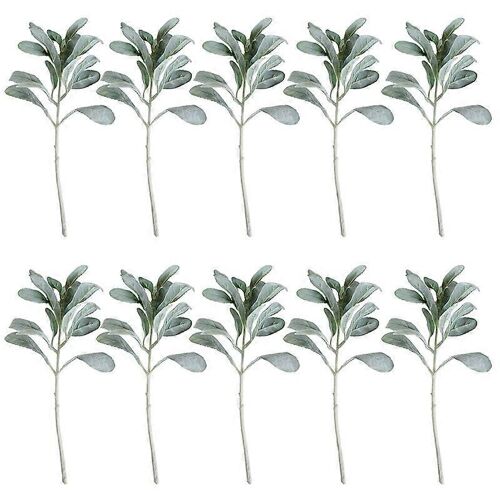 10 Pcs Artificiel Agneaux Floqués Oreille Feuilles Floquées Compatible Accueil Mariage