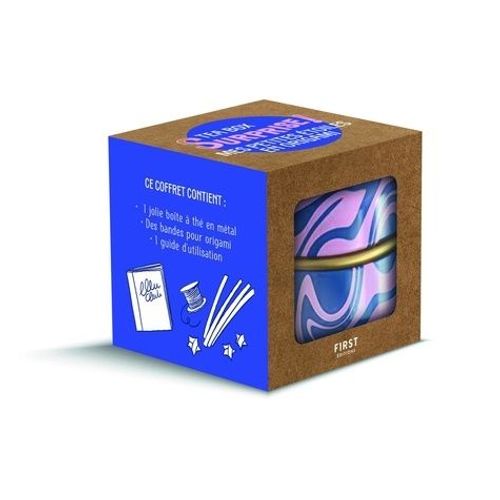 Tea Box Surprise Mes Petites Étoiles En Origami - Ce Coffret Contient : 1 Jolie Boîte À Thé En Métal, Des Bandes Pour Origami Et 1 Guide D'utilisation