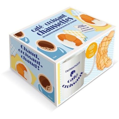 Coffret Café-Croissant Chaussettes - Avec Un Epaire De Chaussettes Et Un Mug À Café