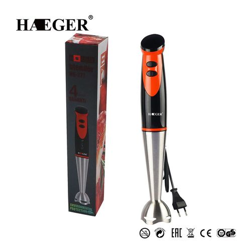 Mixeur plongeant électrique à immersion, mixeur, hachoir, bâton d'immersion électrique à 1 touche, mixeur, hachoir, 300 watts, pour soupes, sauces, aliments pour bébés, noir