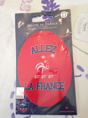 Écusson Patch Thermocollant Fff Allez La France Ovale
