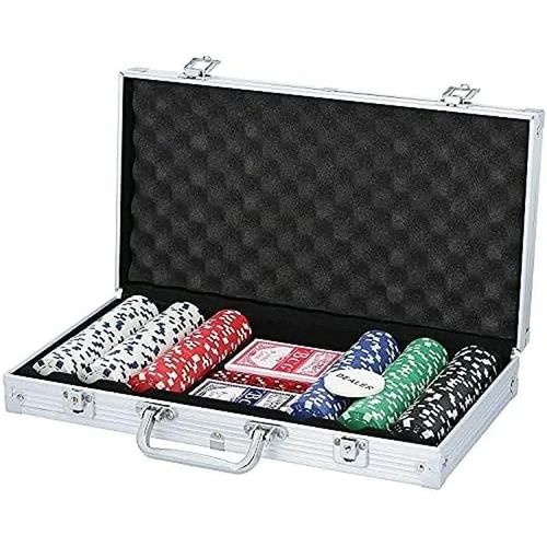 Set De Poker - Maximondo - 300 Jetons De 5 Couleurs - Boîtier En Aluminium