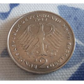 Monnaie 2 Mark 1982 J Adenauer Allemagne