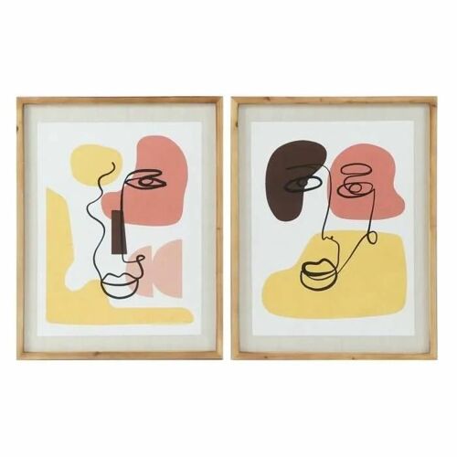 cadre 55 x 2 x 70 cm abstrait scandinave (2 unités)