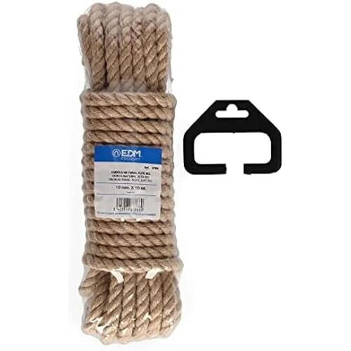 Corde naturelle Yute BIO - EDM - 10 m - 3 têtes de 10 mm