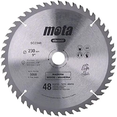 Lame pour scie circulaire widia 230mm 48 dents clp18 sc2348p