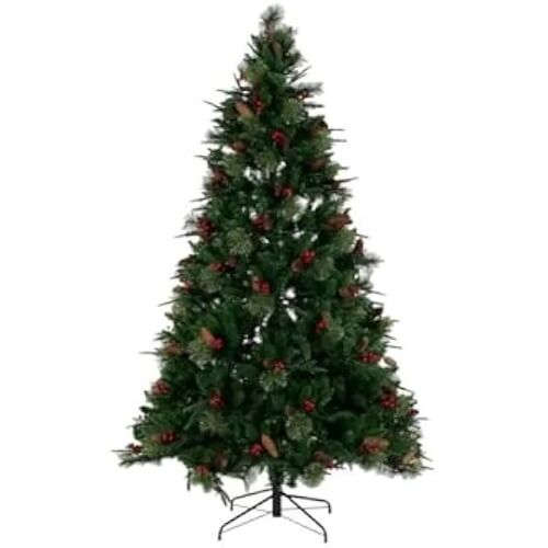 Sapin de Noël - DKD Home Decor - Rouge Vert - Polyéthylène - 140 x 140 x 210 cm