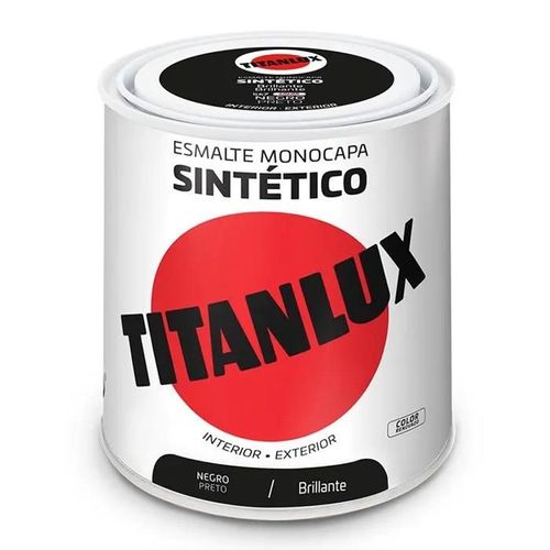 Laque Synthétique Brillante Monocouche Noire 250ml Titanlux 5808993 