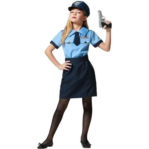 Déguisement Policier Basique Fille - Angel Tomas, Sa - Noir - 5 Ans - Carnaval