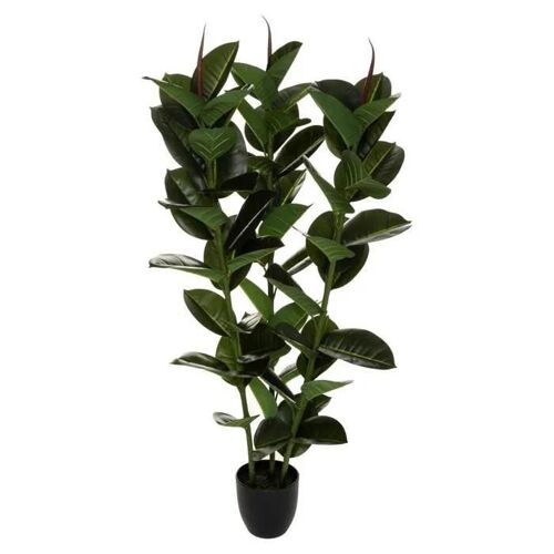 Plante Artificielle "Ficus Robusta" 120cm Vert