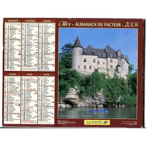 Almanach Du Facteur - " Oller " - Indre - 2004