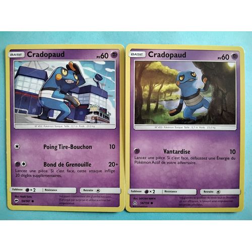 Lot Cartes Pokémon N° 453 Cradopaud