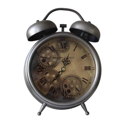 Horloge de table Thyann Verre Argenté Fer (19 x 7,5 x 25 cm)