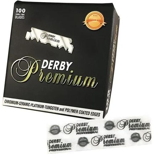 Derby 100 Premium Black Lames De Rasage 