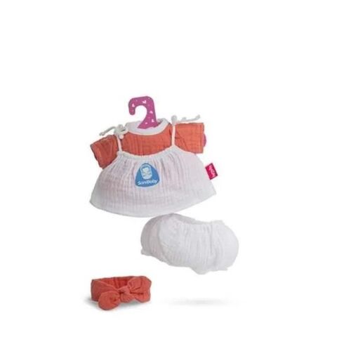 Berjuan - Vêtements Poupée, , Blanc/Corail - 3084