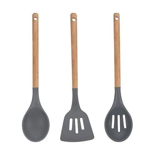 Ensemble D\'ustensiles De Cuisine San Ignacio Daimiel Bois Silicone (3 Pcs)