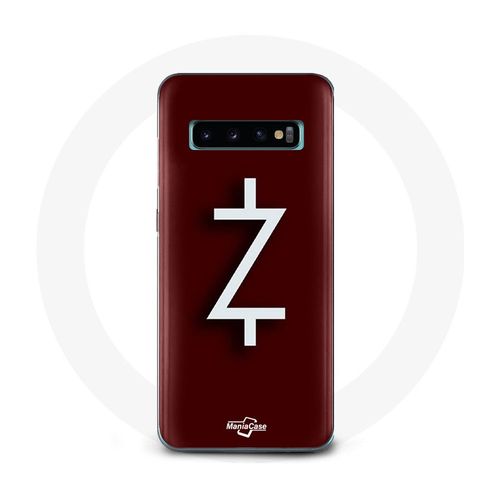 Coque Pour Samsung Galaxy S10 Edge Ozark Saison 4 Logo Z Blanc Fond Rouge