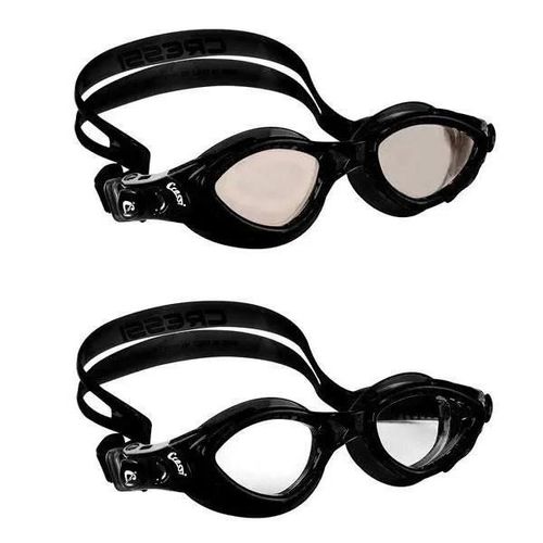 Lunettes De Natation Cressi Fox Dark Black - Verres Photochromatiques - Protection Uv - Anti-Buée