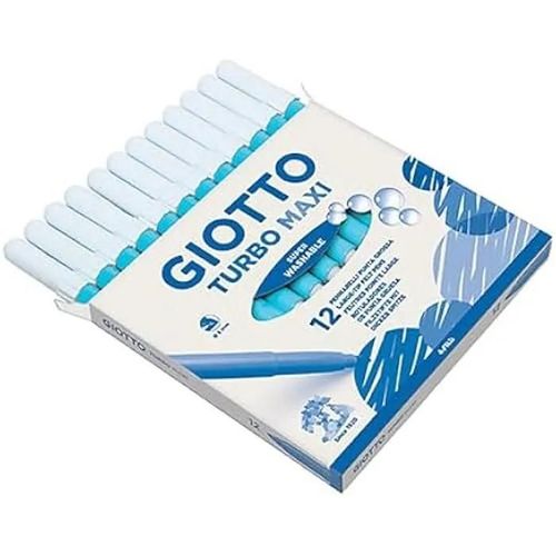 Feutres Turbo Maxi Giotto - Fila - Lot De 12 - Bleu Clair