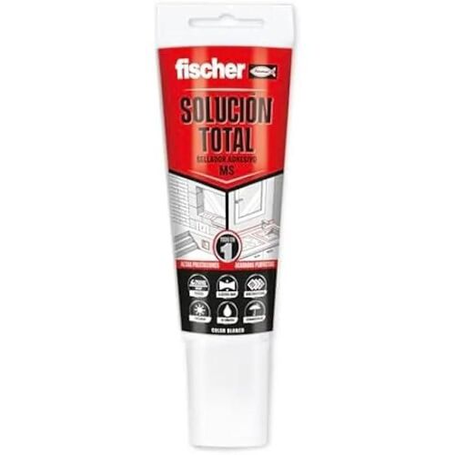 Mastic d'étanchéité MS Express - Fischer - Tube 80 ml - Résistant aux intempéries - Sans silicone - Sans odeur