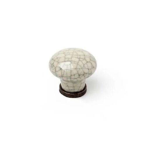 Rei - 68509 - Blister avec 2 boutons ronds pour meuble fabrique en porcelaine finition ceramique MOD.818 30 mm