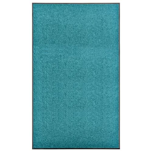 Vidaxl Paillasson Lavable Cyan 90x150 Cm