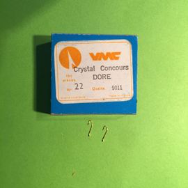 100 Hamecon N 22 Palette Doré Crystal Droit Long Ref 9011 Vmc 