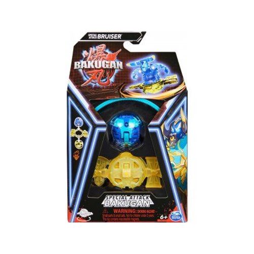 Coffret Bakugan Battle League : 1 Boule Bleu Bruiser Avec Anneau Combat + 1 Carte Tigre Offerte - Set Garçon