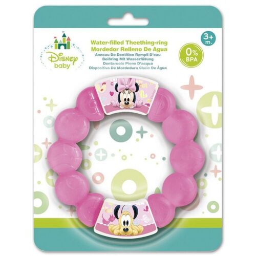 Anneaux De Dentition Bébé Minnie Disney * 0% Bpa 3m+ (Env. 12cm) * Mordant Avec De L'eau Pour Bébé *