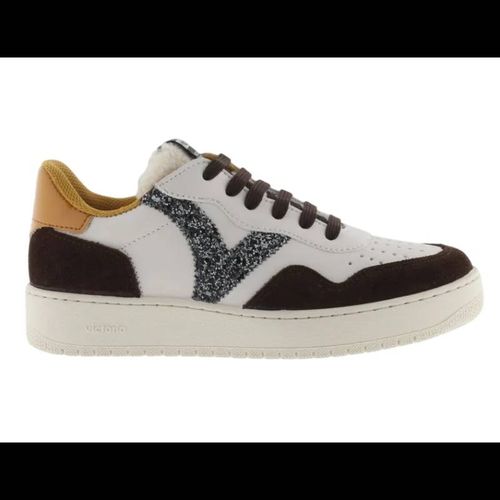 Chaussures Victoria Baskets Madrid Blanche Et Marron