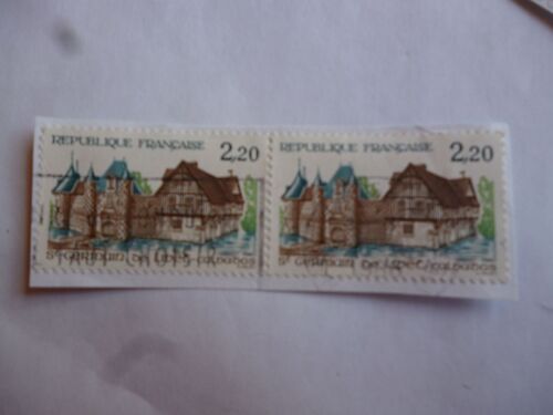 Timbre France 1986 :Château De St Germain De Livet (Calvados).Double.