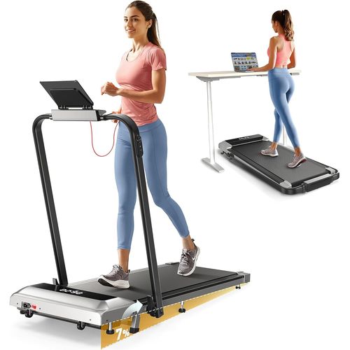 Asfasfq-Tapis De Course, Pente 7%¿Pliable 3 En 1 Tapis De Marche Électrique, 2,5 Hp, Compact Et Portable Sous Le Bureau,12 Km/H, Télécommande, Écran Led, Peu Encombrant, Pour Le Bureau À Domicile
