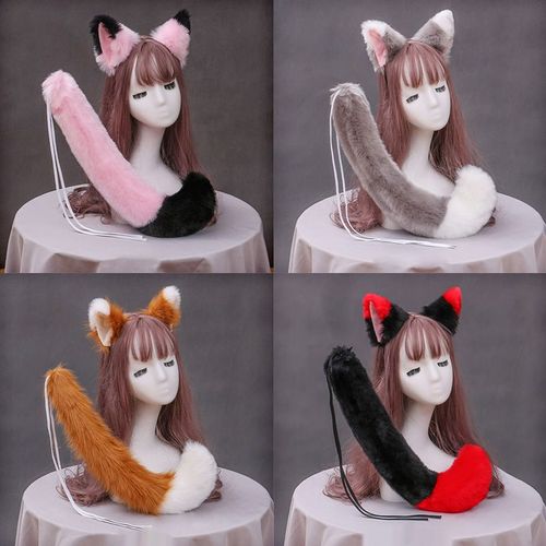 Ceinture Ajustable Pour Fête, Fourrure, Queue D'animal, Fourrure, Loup, Renard, Bandeau, Anime, Cosplay, Carnaval, Halloween, Costume Pour Femmes, Noël