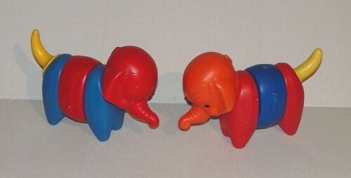 Figurine Elephant Transformable Retro 60 Tupperware - Lot 2 Animaux Du Cirque