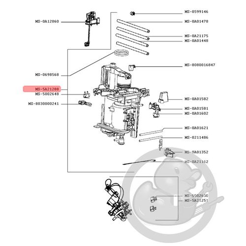 Résistance + verin cafetière Krups MS-5A21288
