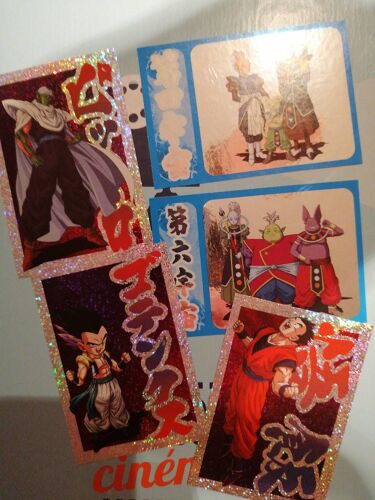 Lot De 5 Images Panini Dragon Ball Super Brillantes