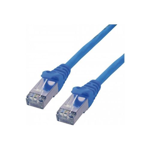 MCL - Cordon de raccordement - RJ-45 (M) pour RJ-45 (M) - 20 m - paire torsadée écrantée (F/UTP) - CAT 6 - sans crochet, bloqué - bleu