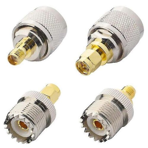 4 Pcs / Set Uhf Sl16 Pl259 So239 À Sma Prise Mâle Jack Femelle Rf Connecteur Test Convertisseur-YuJia